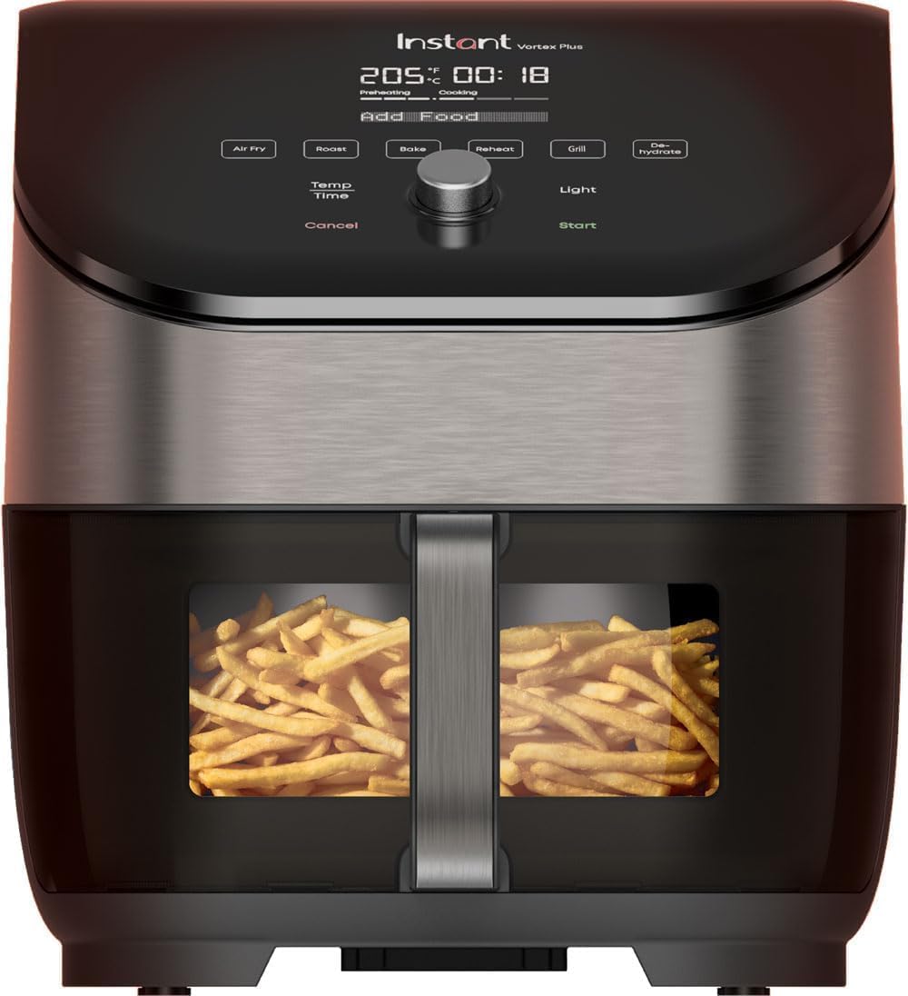 Instant Vortex Plus con ClearCook - Friggitrice ad aria calda-5,7 LT-6 in 1