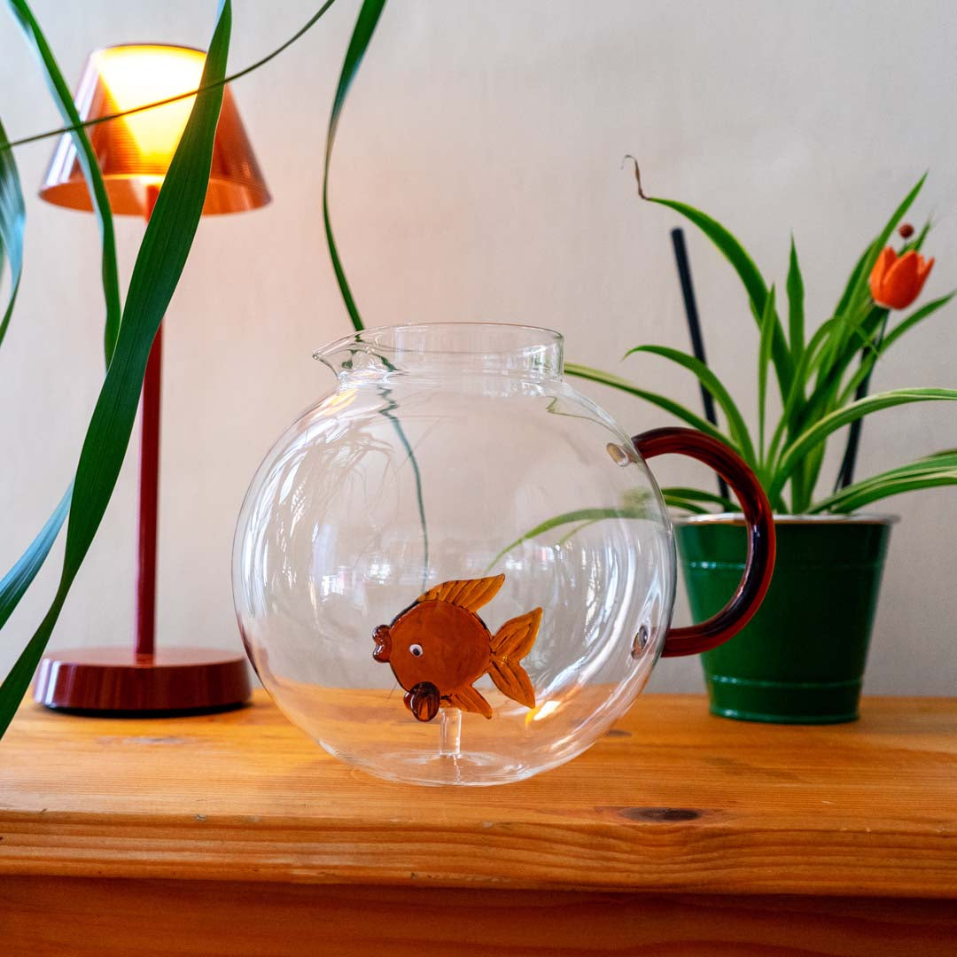 Wd Lifestyle Brocca in vetro borosilicato Capacità 17 L Decoro pesciolino - WD56
