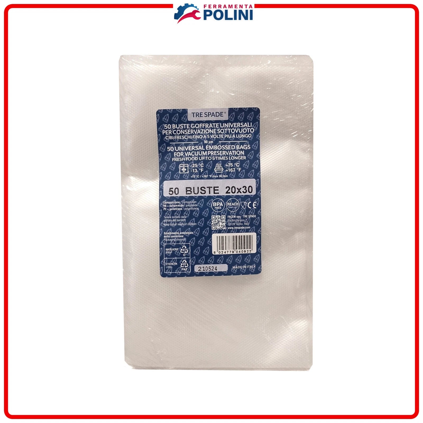FACEM BUSTE GOFFR.SOTTOVUOTO 20x30cm-50pz (20x)