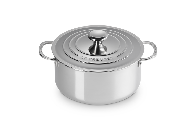 Pentola alta con coperchio in acciaio inox - 24 cm, 5.3L