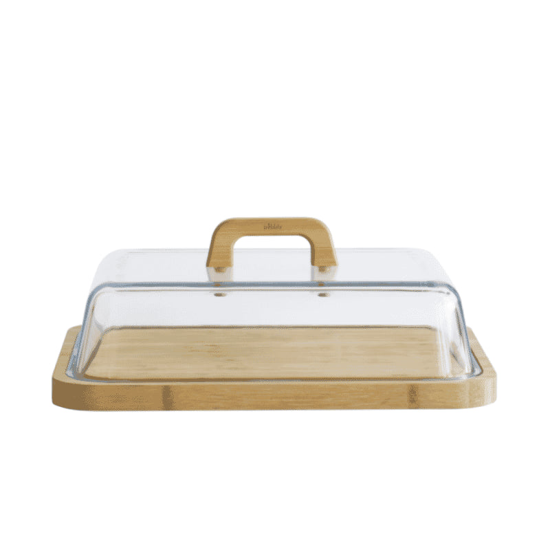 SAS N2J Cheese box glass/bamboo L 34 x 25 x 9,5 cm