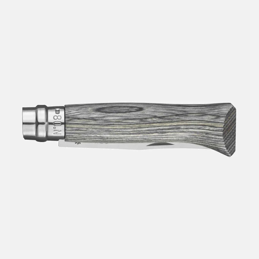 Coltello Tascabile - N°08 Betulla in Lamelle Grigio