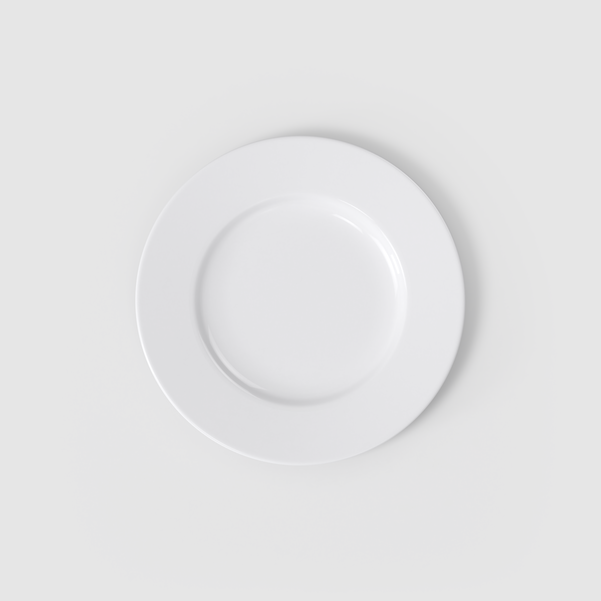 Royal Piatto da dessert/ colazione  bianco -24,5 cm - porcellana bone china
