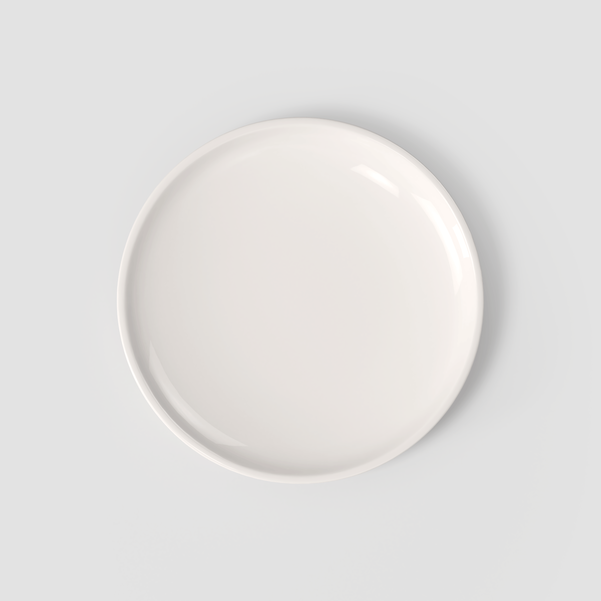 Artesano Piatto piano bianco, 26,9 cm in porcellana