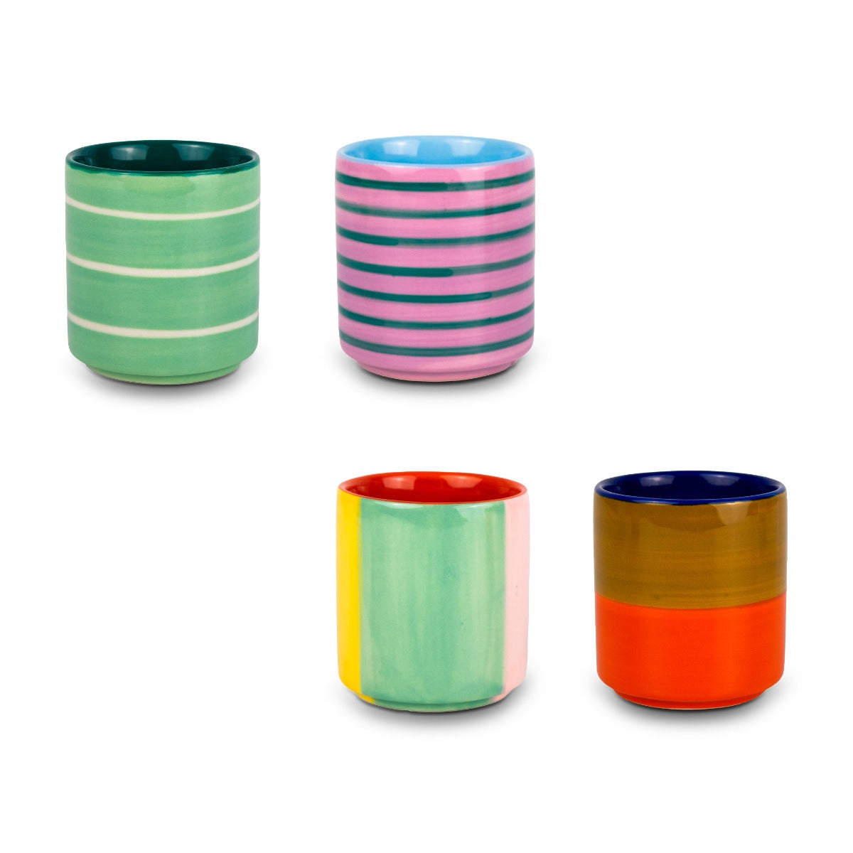 Set 4 bicchierini caffè - stoneware / 200ml Multicolor