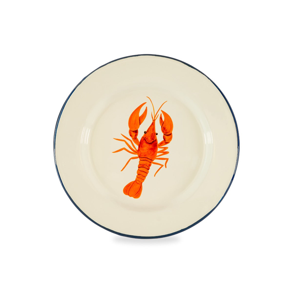Piatto in latta smaltata / Crema 25cm