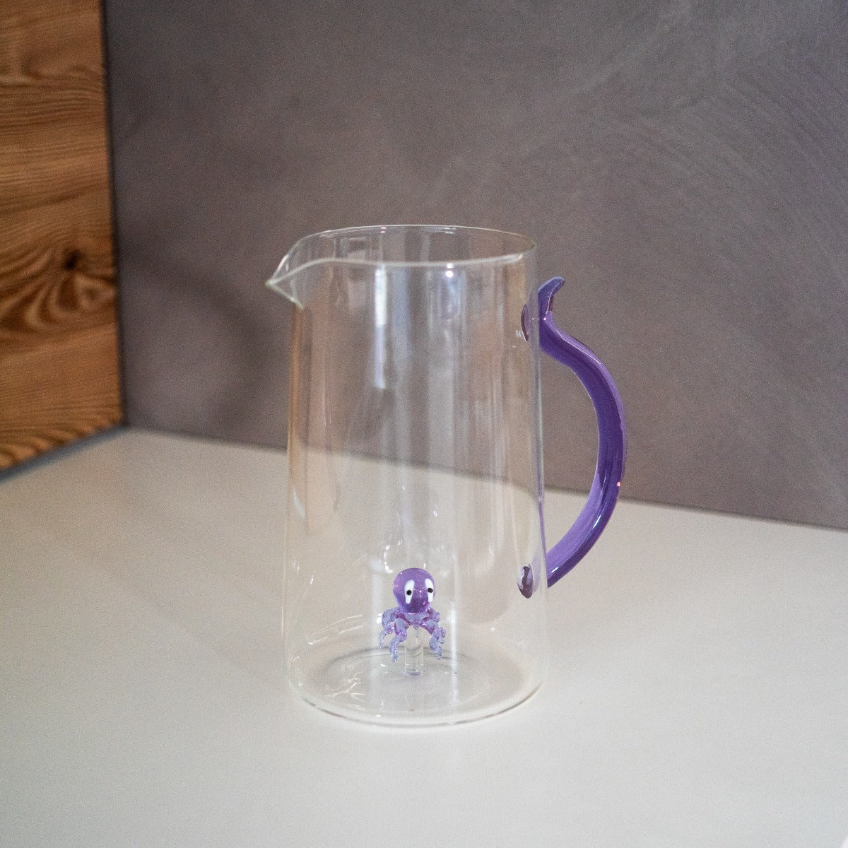 Caraffa in vetro borosilicato - 1,2L / Decoro Polipo
