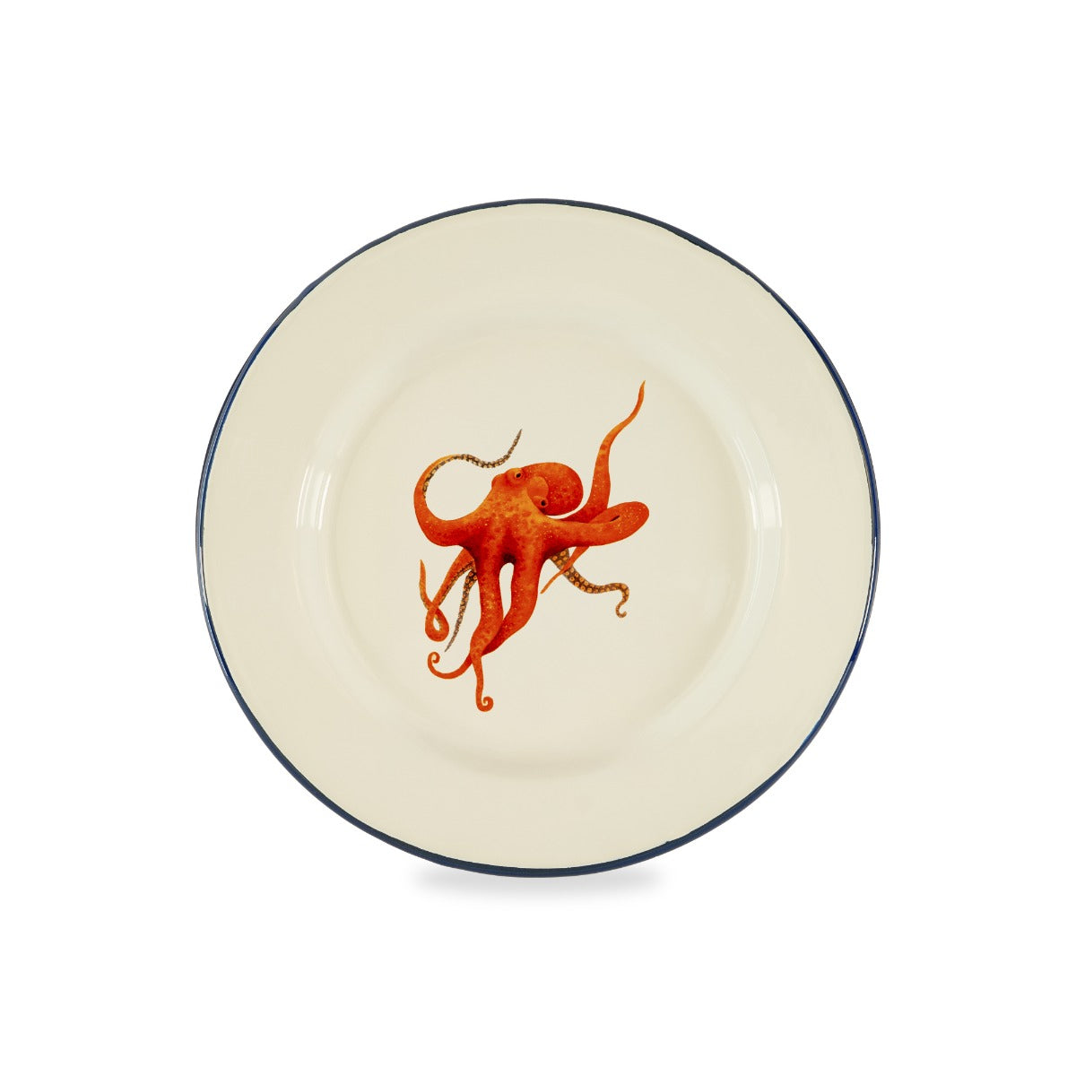 Piatto in latta smaltata / Crema 25cm