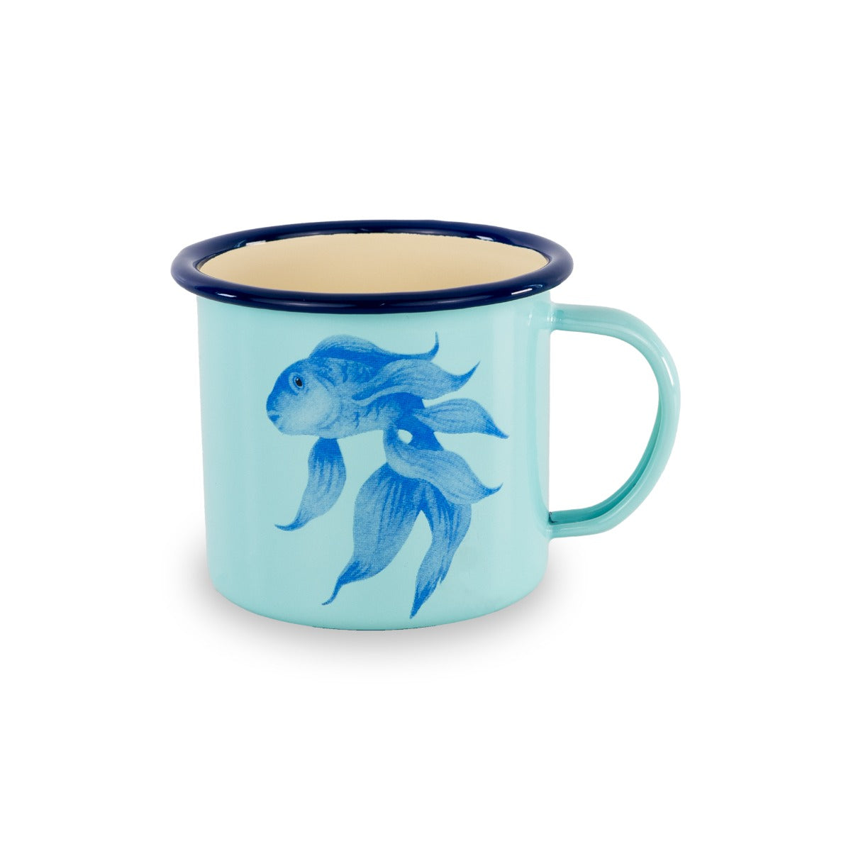 Mug in latta smaltata - Capacità 350ml / Azzurra