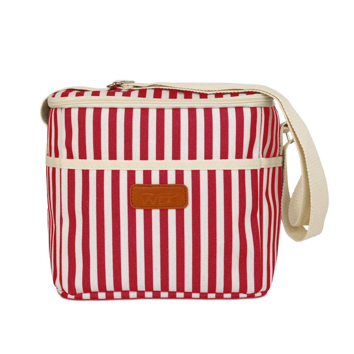 Borsa termica a righe - 8L  / Rosso