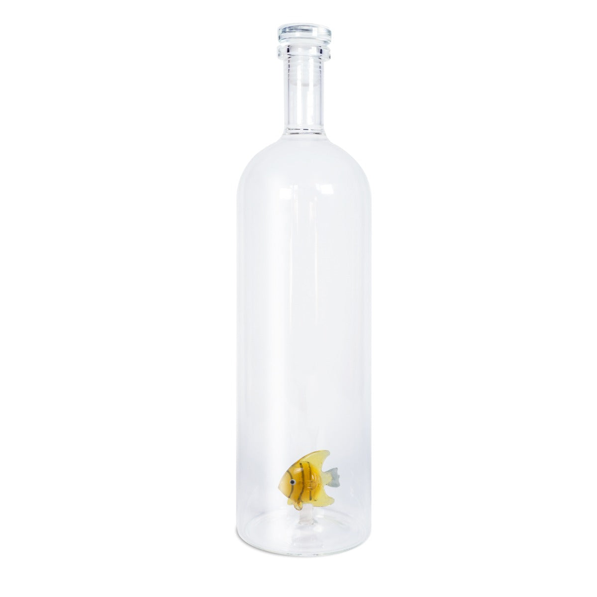 Bottiglia in vetro borosilicato con tappo - 1,2 L / Decoro Pesce Oro