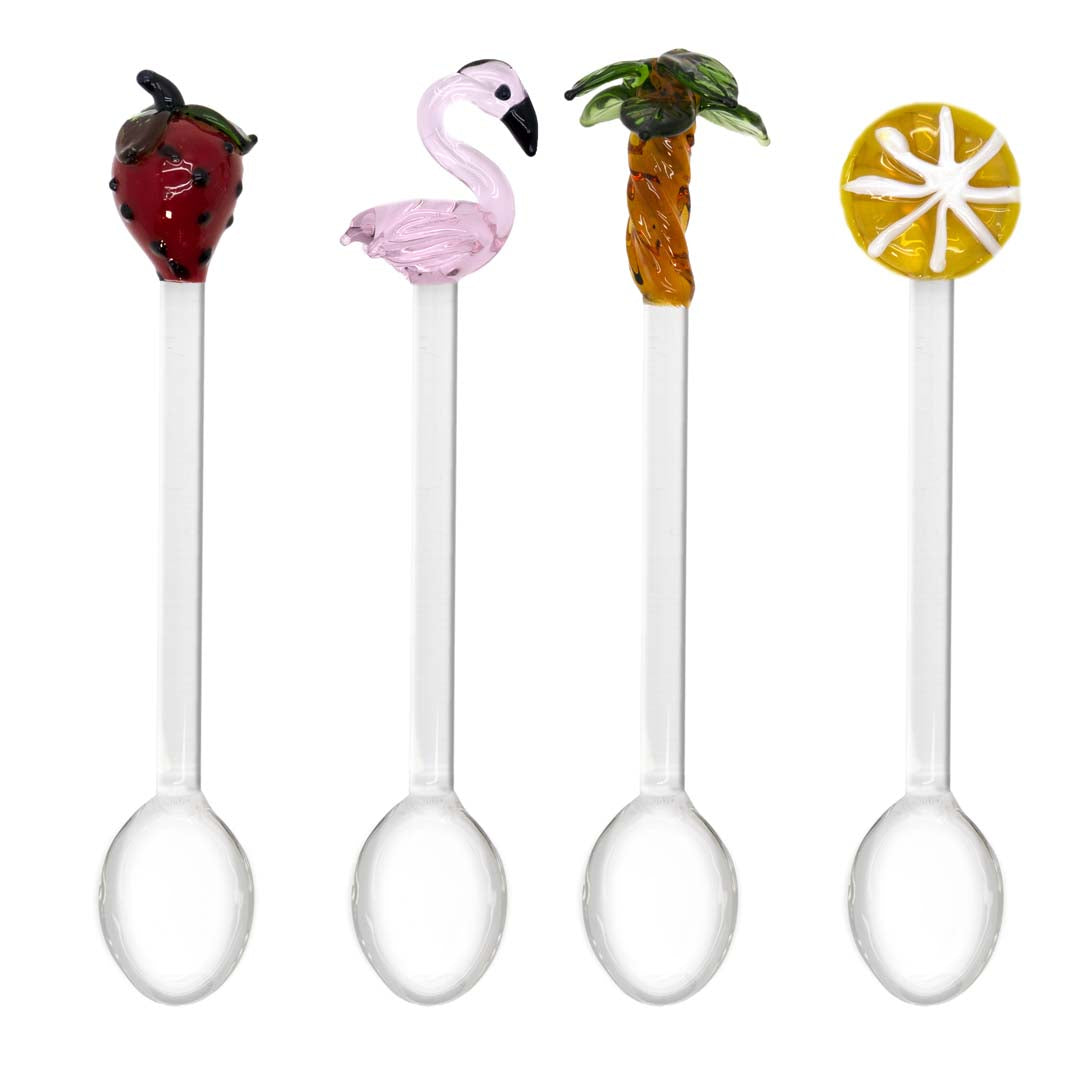 Set 4 cucchiaini da caffè - Decoro Rosa