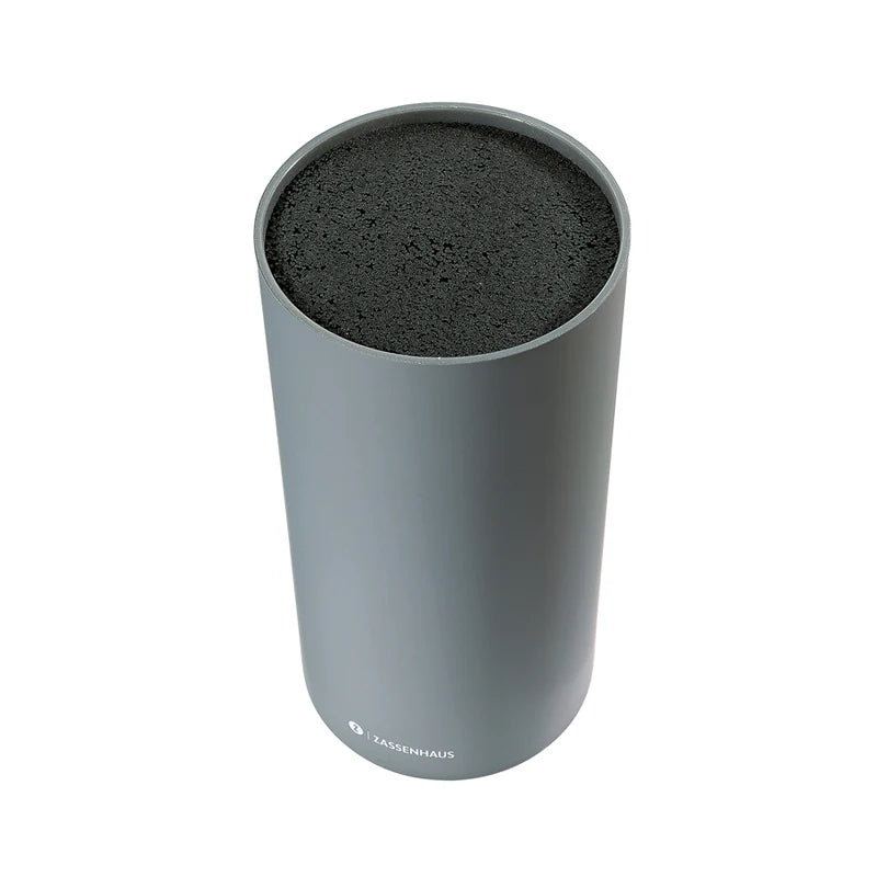 Ceppo coltelli tondo con inserto setole estraibile