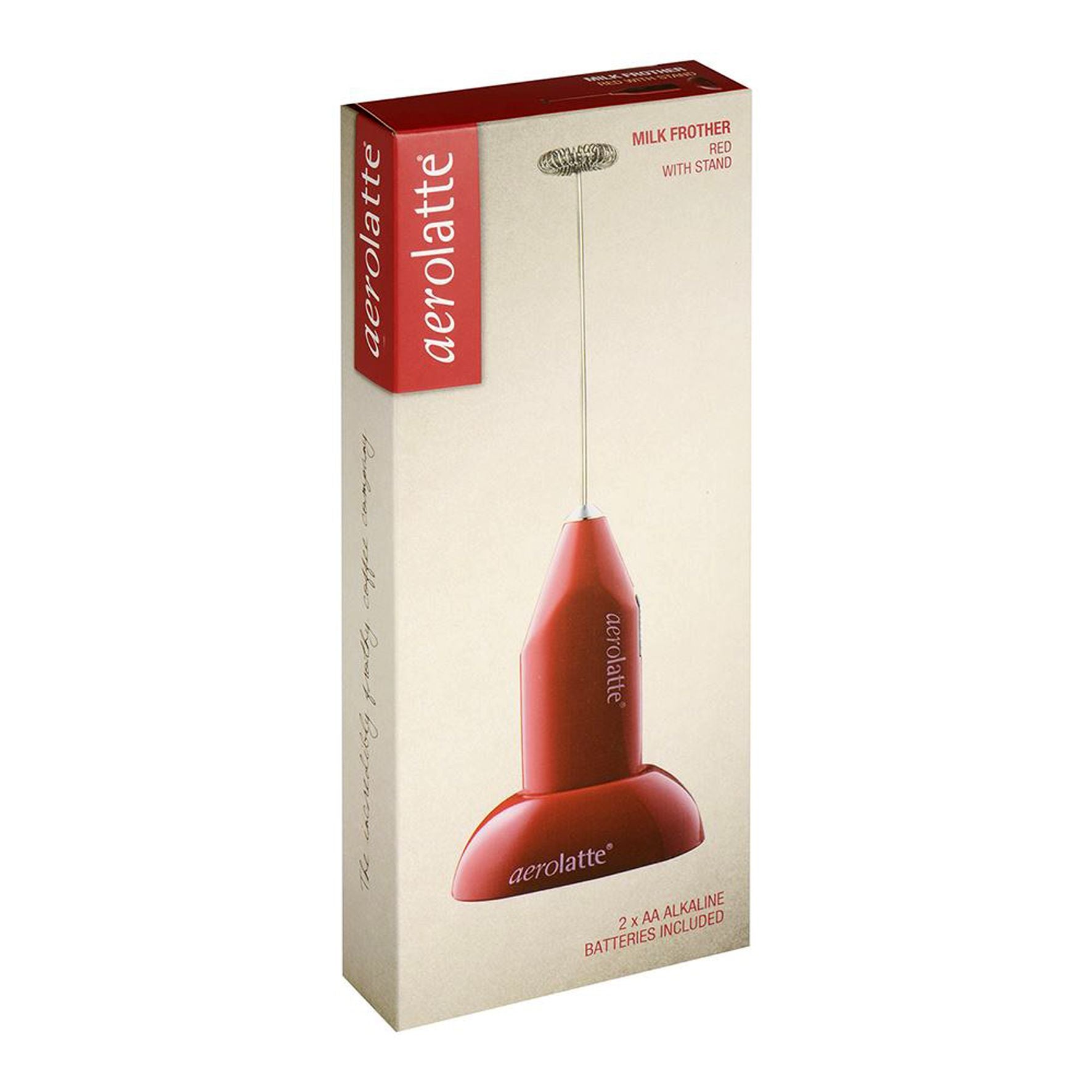 Schiumalatte montalatte - con supporto / Rosso