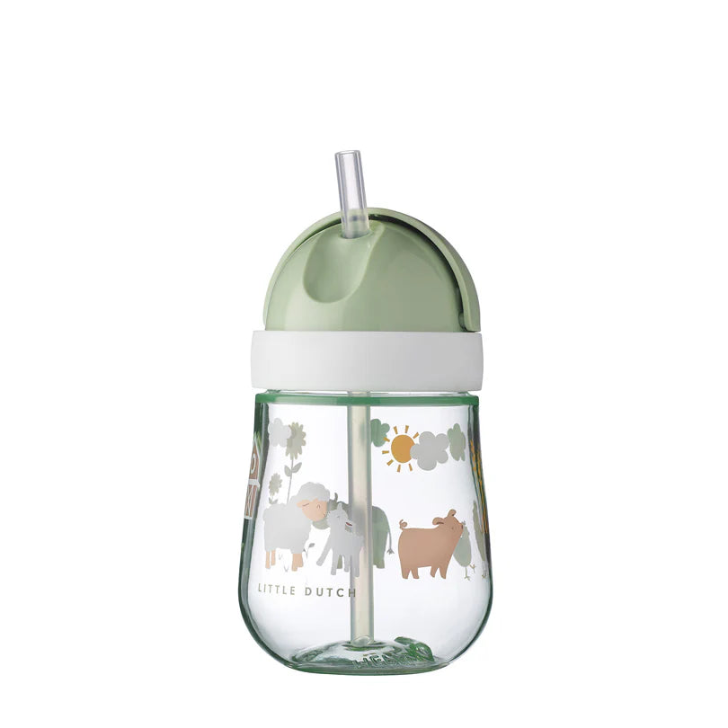 Bicchiere con cannuccia per bambini "Mio - Little Farm"  - 300ml
