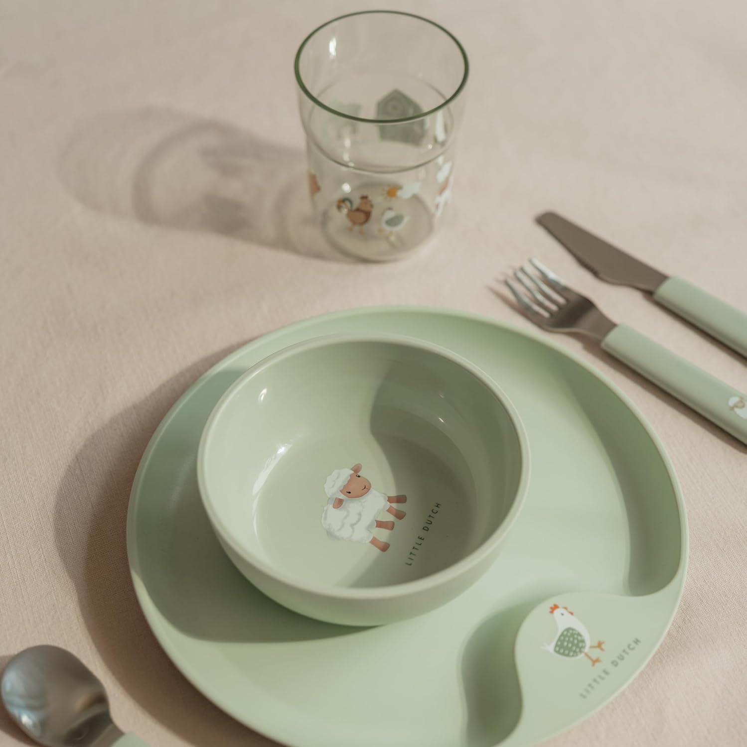 Set 6 Pezzi di stoviglie per bambini "Mio - Little Farm" / Verde