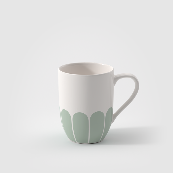 "Fleur" Tazza con manico /Verde