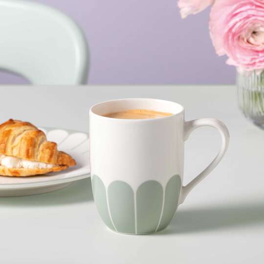 "Fleur" Tazza con manico /Verde