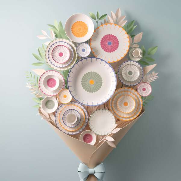 "Fleur" Piattino per tazzina da caffè / Soleil