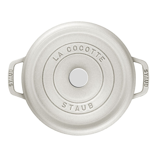 Cocotte rotonda - 24 cm, color tartufo bianco