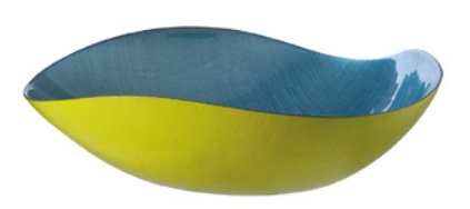 "Nicchio" Centrotavola - 33cm / Light Blue - Giallo