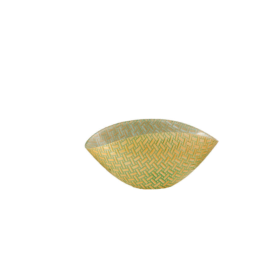"Pattern" Centro tavola - 28 X 14 cm / Acqua Mare - Crema