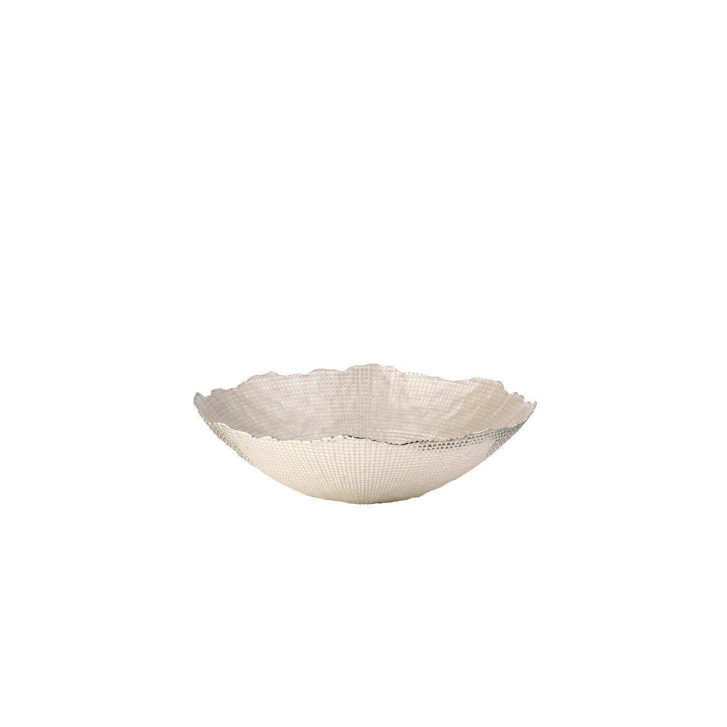 "Aster" Centrotavola - 33 cm / Perla - Silver