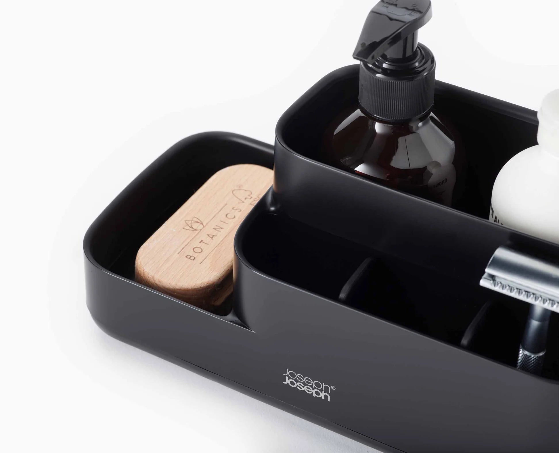 EasyStore™ Portaoggetti da bagno nero opaco