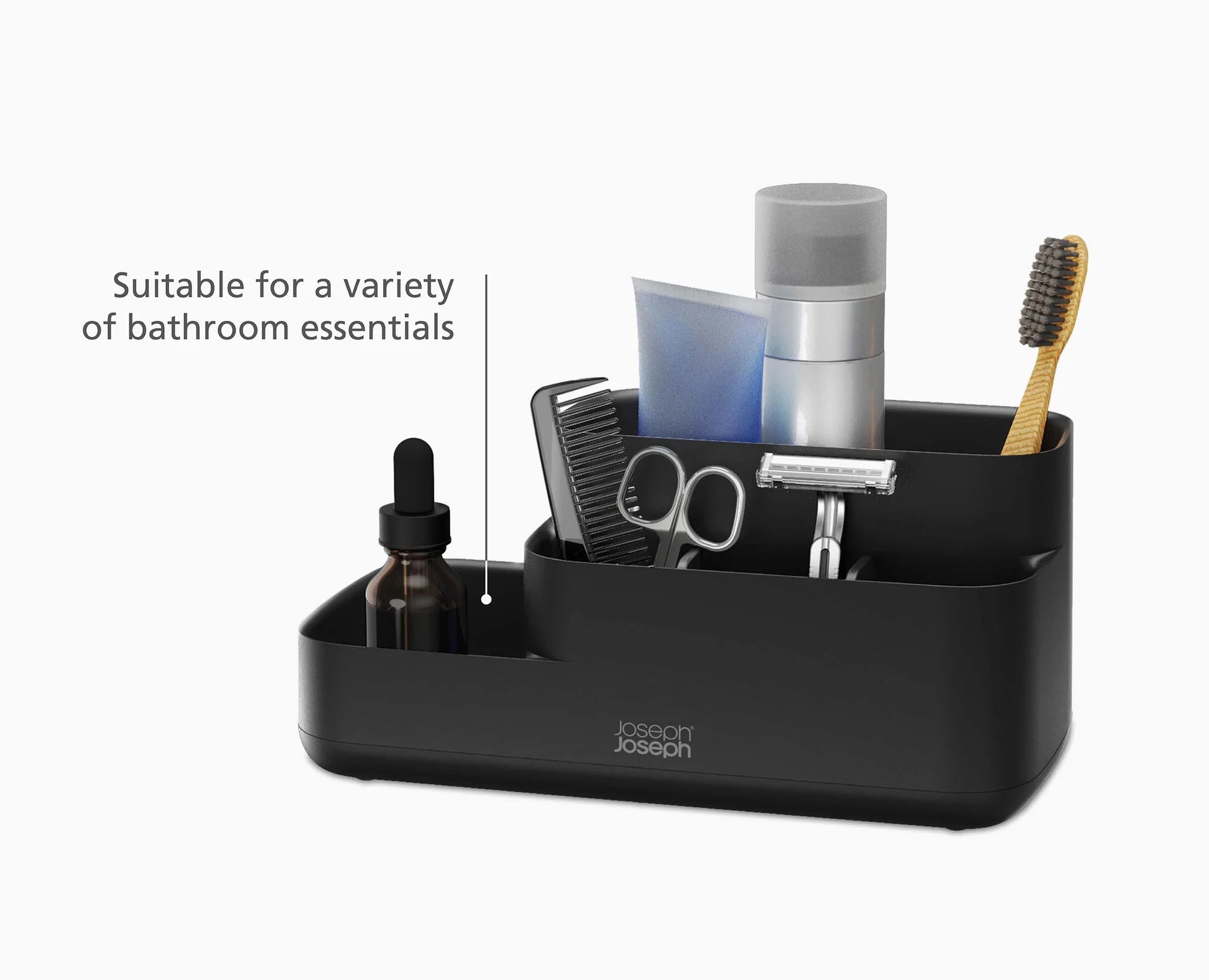 EasyStore™ Portaoggetti da bagno nero opaco