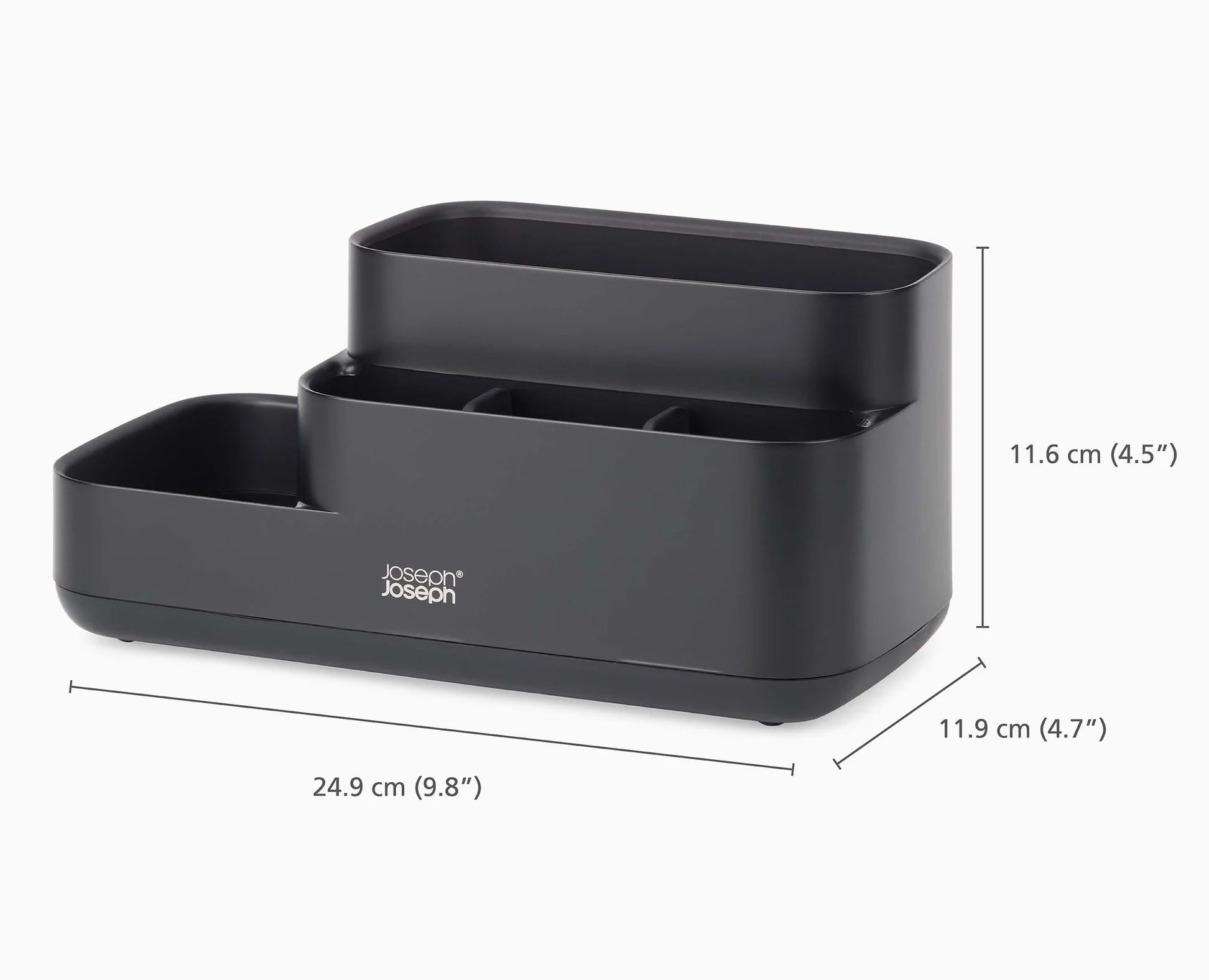 EasyStore™ Portaoggetti da bagno nero opaco