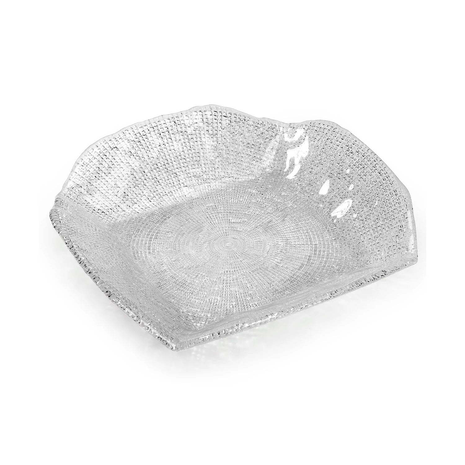 "Diamanté" fruttiera quadrata - 31,531,5 cm - Vetro