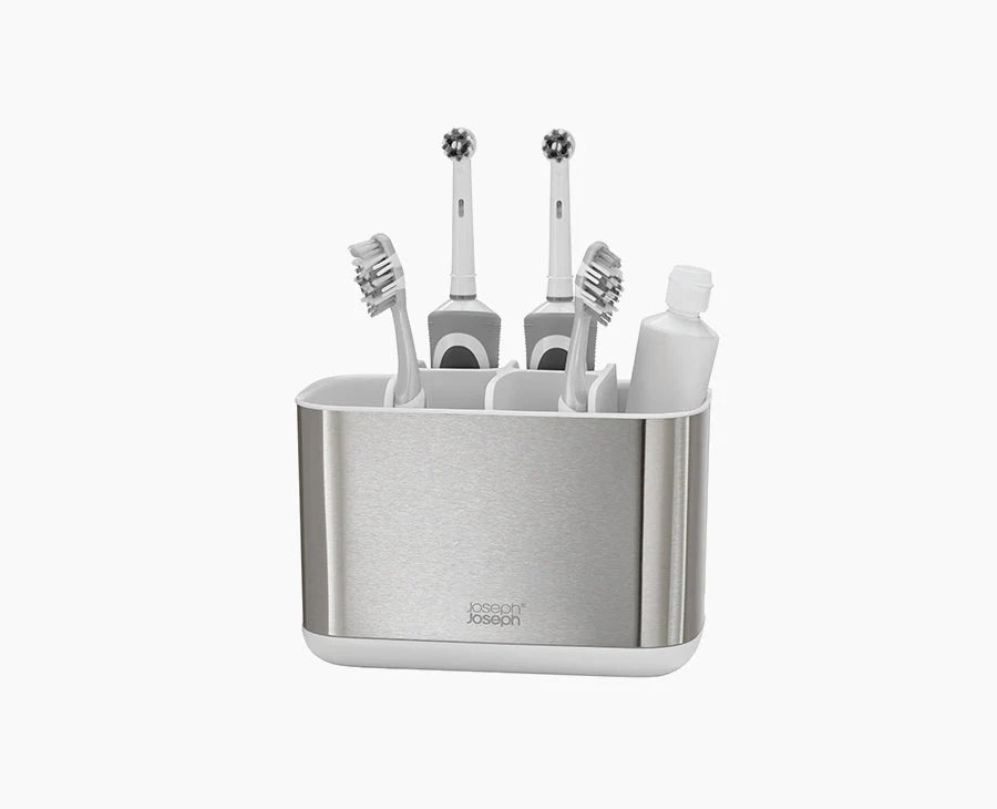 EasyStore™ Porta spazzolini grande in acciaio inossidabile