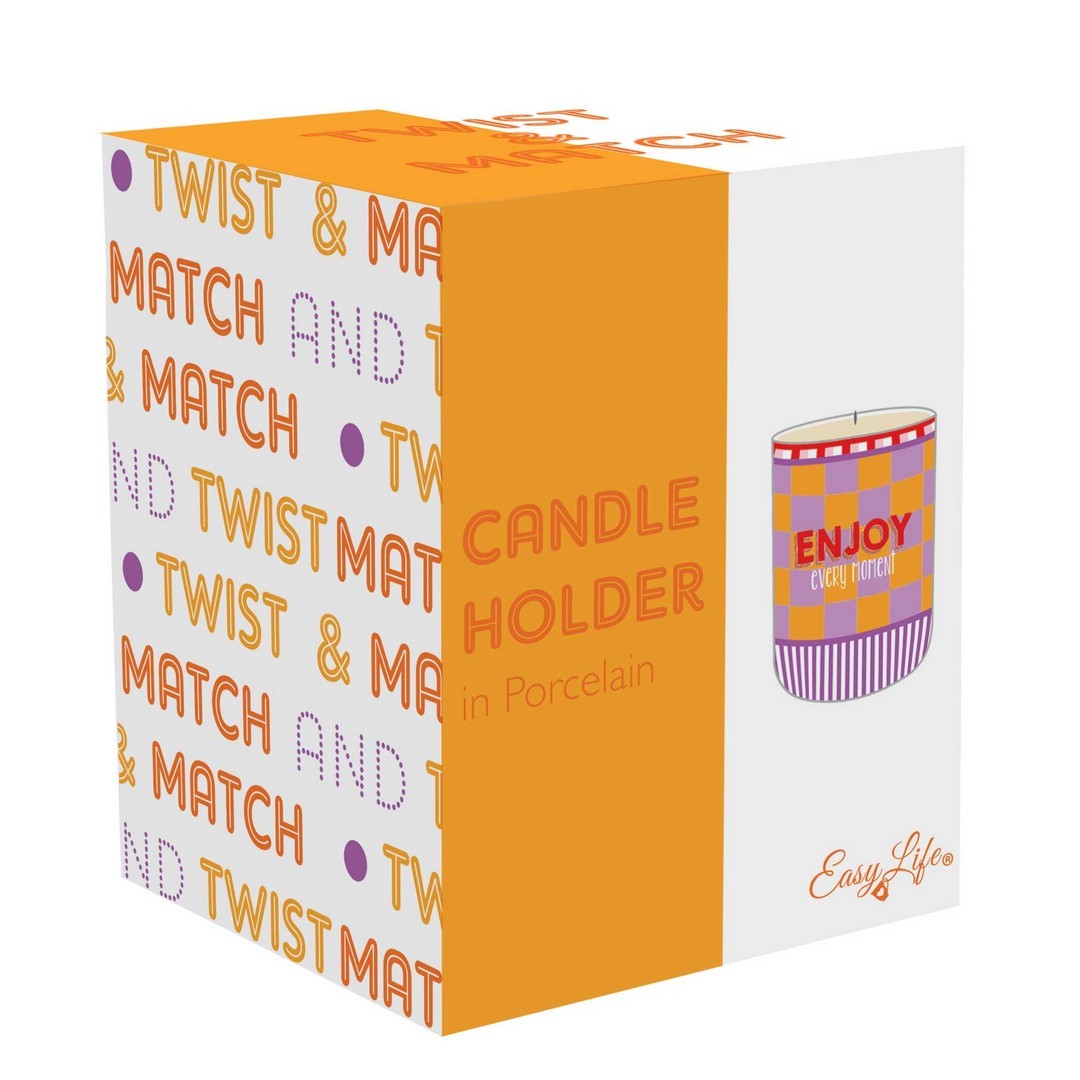 Easy Life Candela profumata in barattolo di porcellana Twist & Match Red