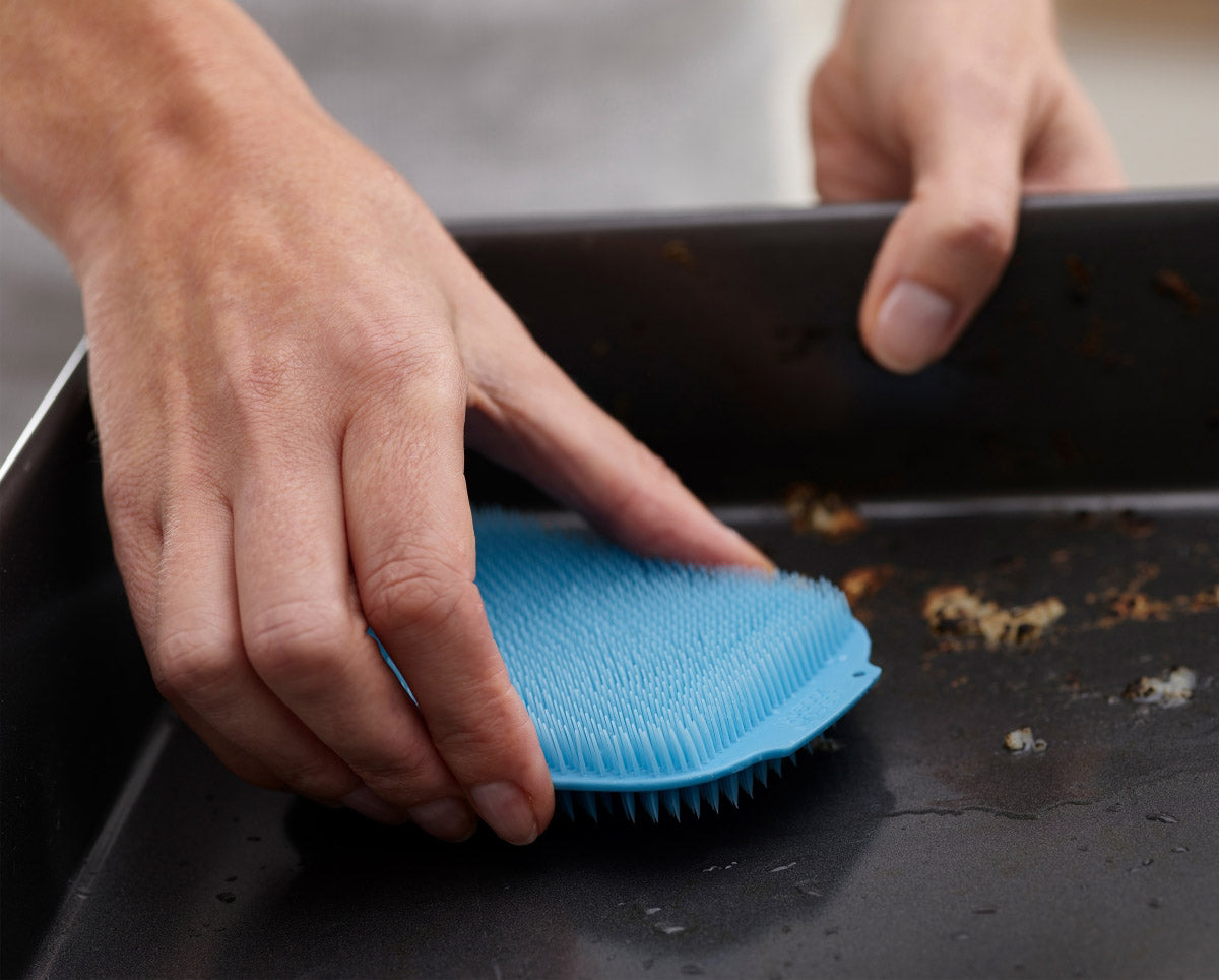 Set di spazzole e lavapiatti 2 pezzi CleanTech - blu