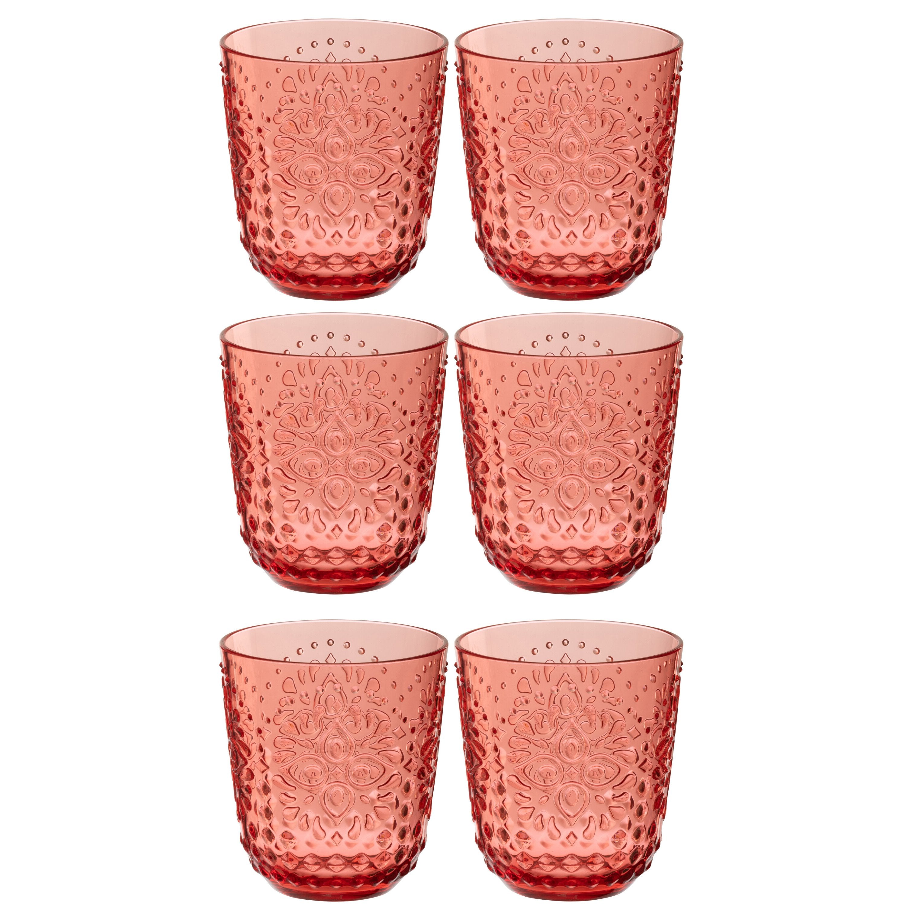 J-Line acrilico - plastica - rosso - confezione da 6