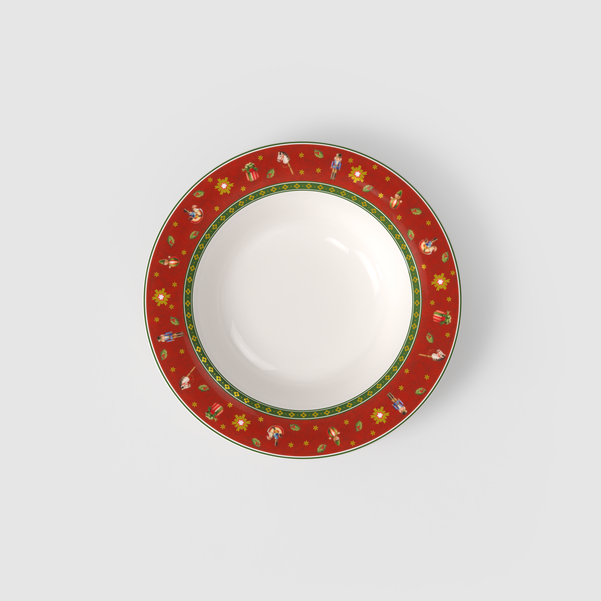Toy's Delight Piatto fondo  rosso, Ø23 cm, Premium Porcelain