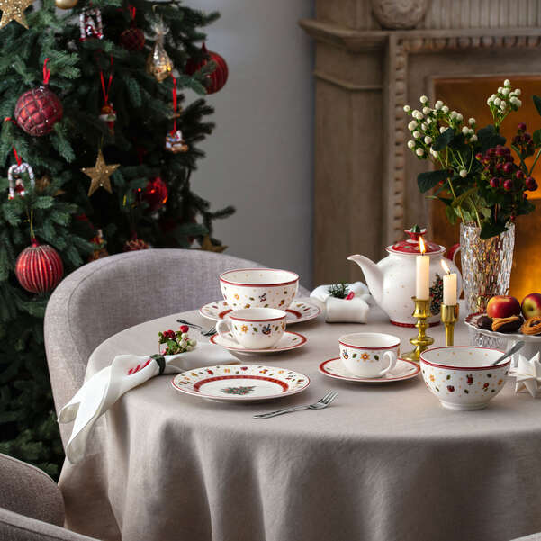 Toy's Delight Piatto da dessert/ colazione  rosso, Ø21,5 cm, Premium Porce