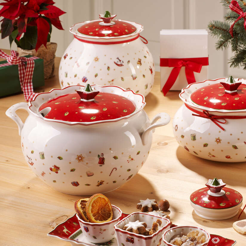 Toy's Delight Terrina  rossa, 3,3 l, Premium Porcelain