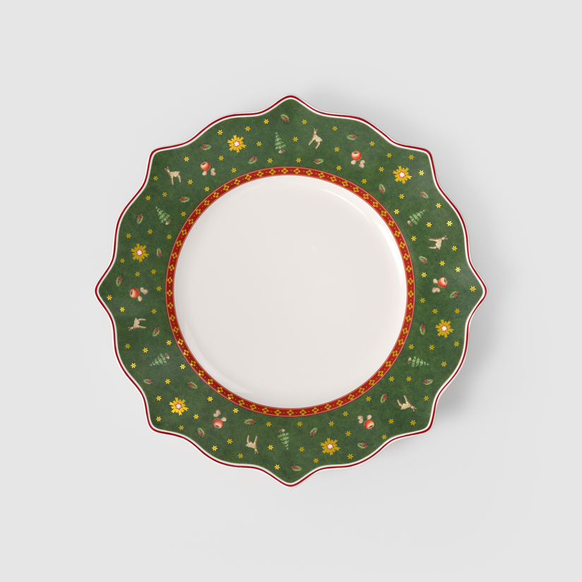 Toy's Delight Piatto piano  verde, Ø28,4 cm, Premium Porcelain