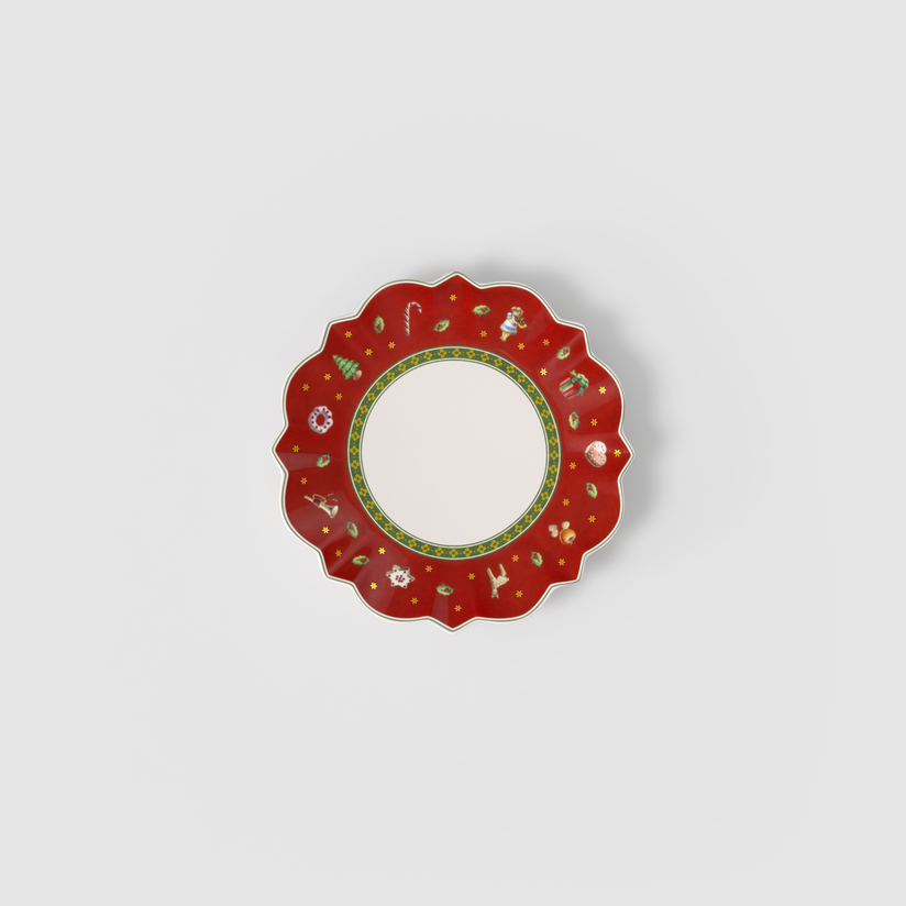 Toy's Delight Piatto da pane  rosso, Ø17,9 cm, Premium Porcelain