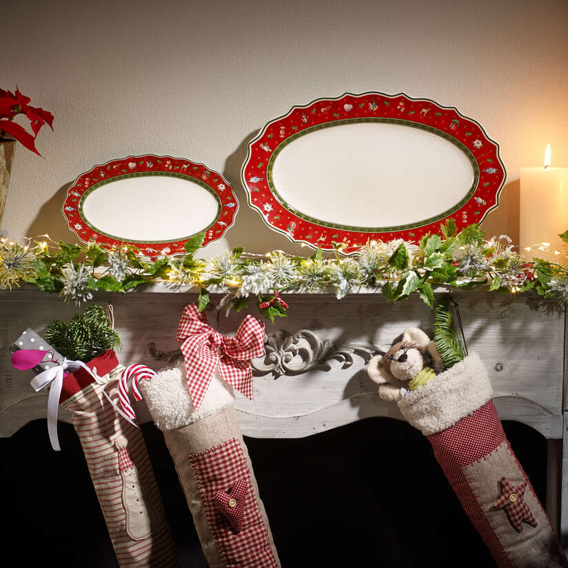 Toy's Delight Vassoio da portata  rosso, Premium Porcelain