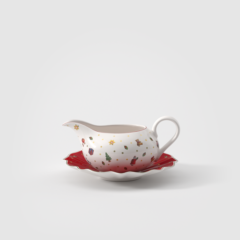 Toy's Delight Salsiera con piattino  multicolore, Premium Porcelain