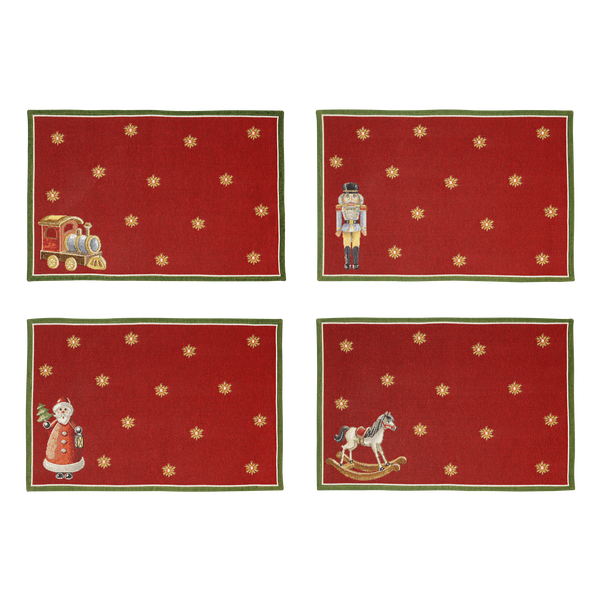 Toy's Delight Tovaglietta  multicolore, 48 x 32 x 2 mm - set 4 pezzi