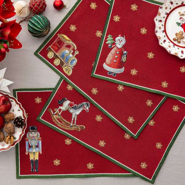 Toy's Delight Tovaglietta  multicolore, 48 x 32 x 2 mm - set 4 pezzi