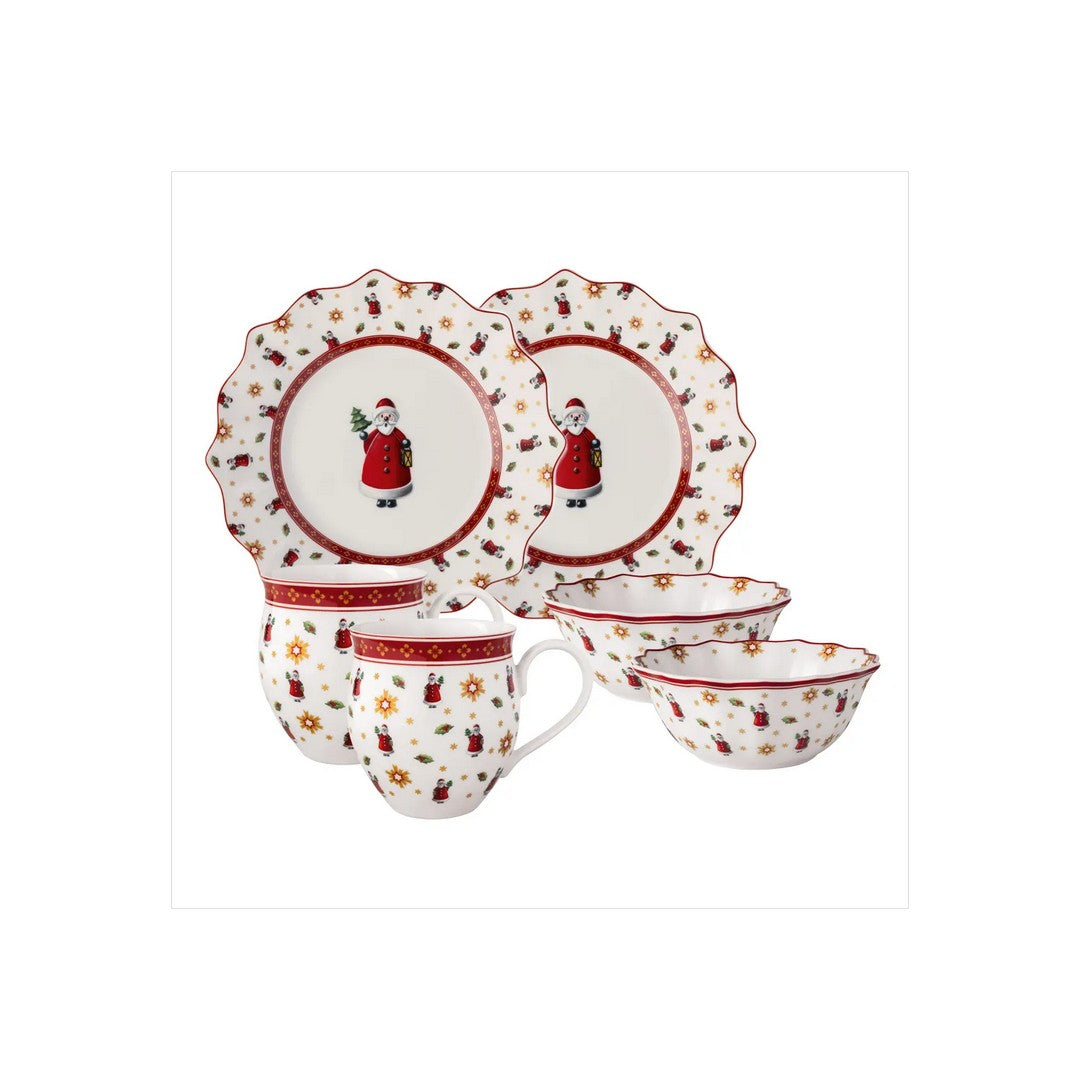 Villeroy & Boch Set da colazione, Babbo Natale, 6 pezzi