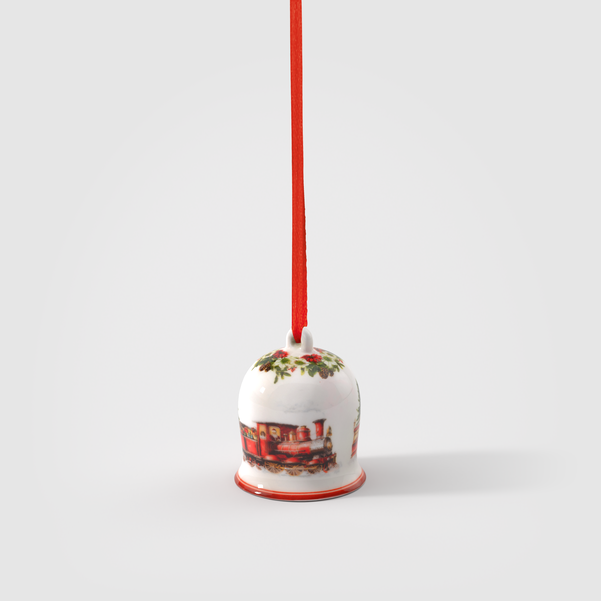 Annual Christmas Edition Campana  multicolore, 5,8 x 6,9 cm, Premium Porcelain