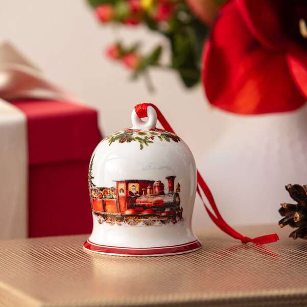 Annual Christmas Edition Campana  multicolore, 5,8 x 6,9 cm, Premium Porcelain