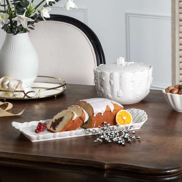Toy's Delight Royal Classic Vassoio per dolci e torte  bianco, 40 x 16 cm