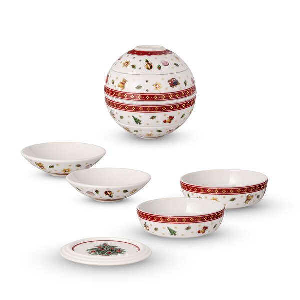Toy's Delight Set per l'aperitivo  rosso, Premium Porcelain