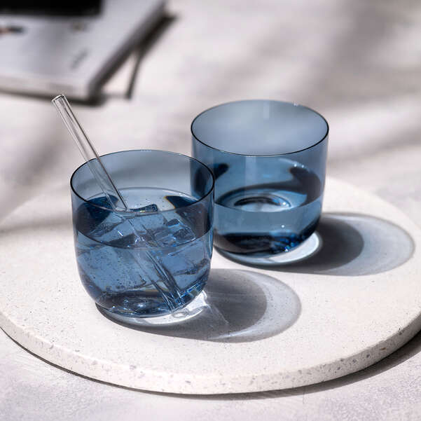 Like Glass set 2 Bicchieri da acqua  blu, 200 ml, cristallo